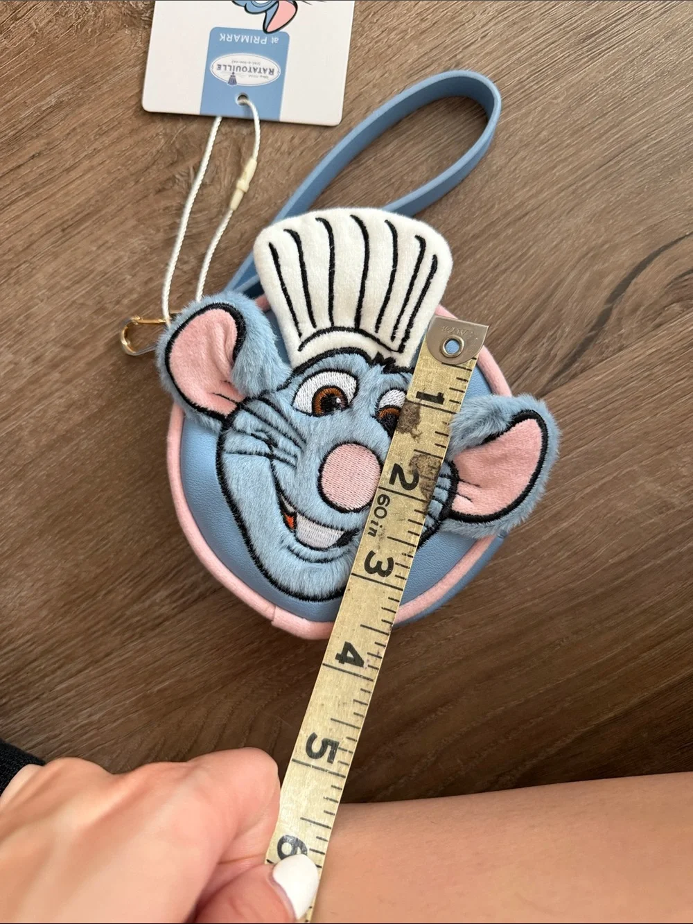 NWT Ratatouille Disney Blue & Pink Chef Mouse Wristlet Coin Pouch - Picture 3 of 4